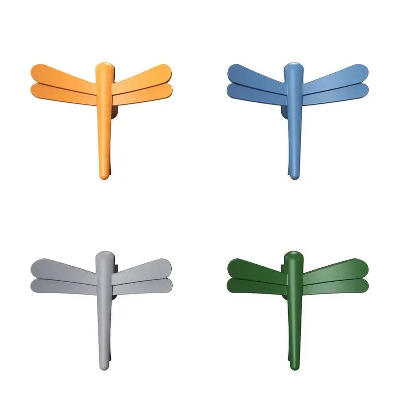 4Pcs Multi-Functional Self Adhesive Decorative Dragonfly Design Hooks For Hangings And More