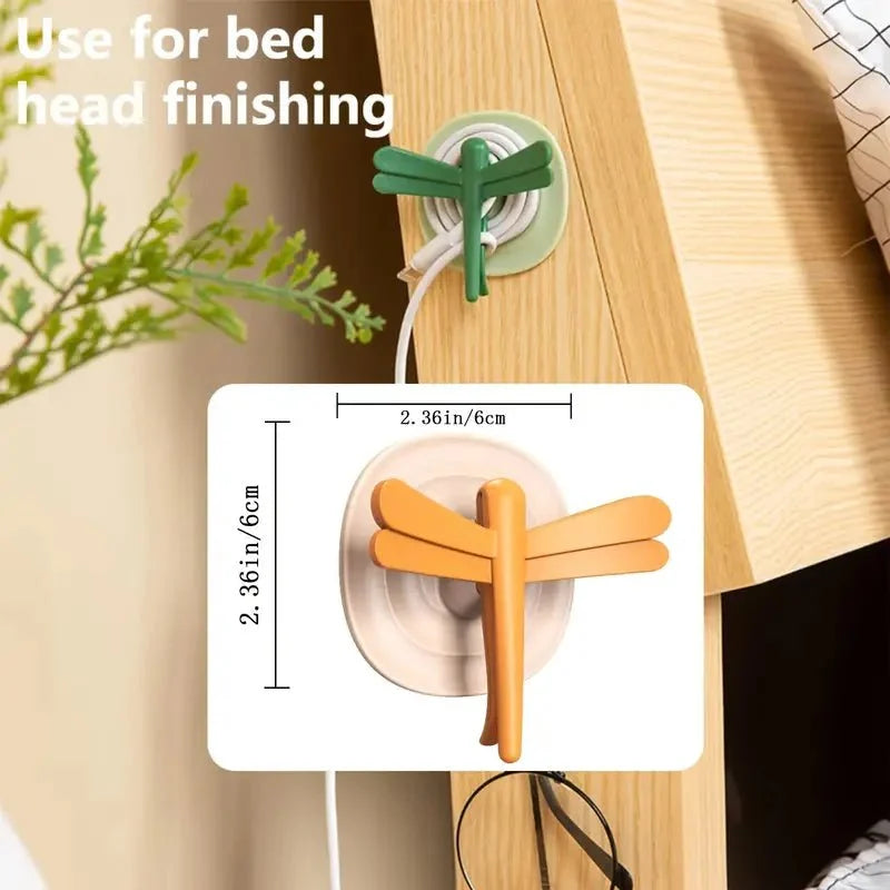 4Pcs Multi-Functional Self Adhesive Decorative Dragonfly Design Hooks For Hangings And More