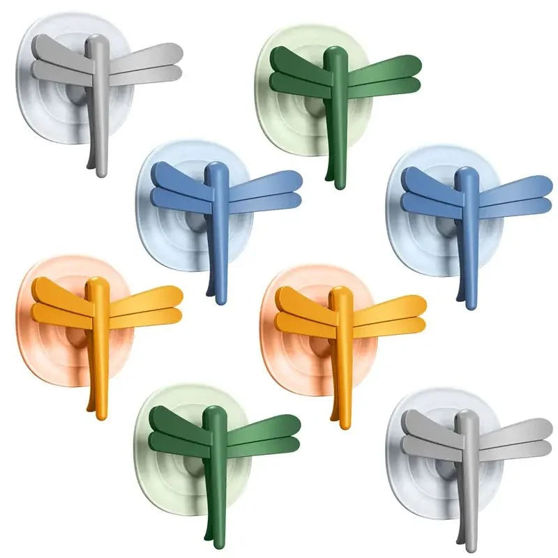 4Pcs Multi-Functional Self Adhesive Decorative Dragonfly Design Hooks For Hangings And More