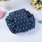 Women's Waterproof Travel Cosmetic Bag | Multifunction Portable Makeup & Toiletry Organizer with Drawstrings | Lazy Travel Storage Bag