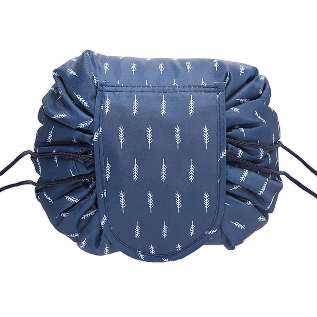 Women's Waterproof Travel Cosmetic Bag | Multifunction Portable Makeup & Toiletry Organizer with Drawstrings | Lazy Travel Storage Bag