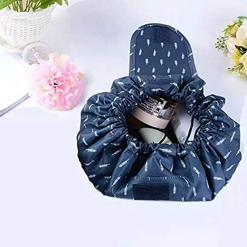 ZYOZ Women's Waterproof Travel Cosmetic Bag | Multifunction Portable Makeup & Toiletry Organizer with Drawstrings | Lazy Travel Storage Bag Secondary image