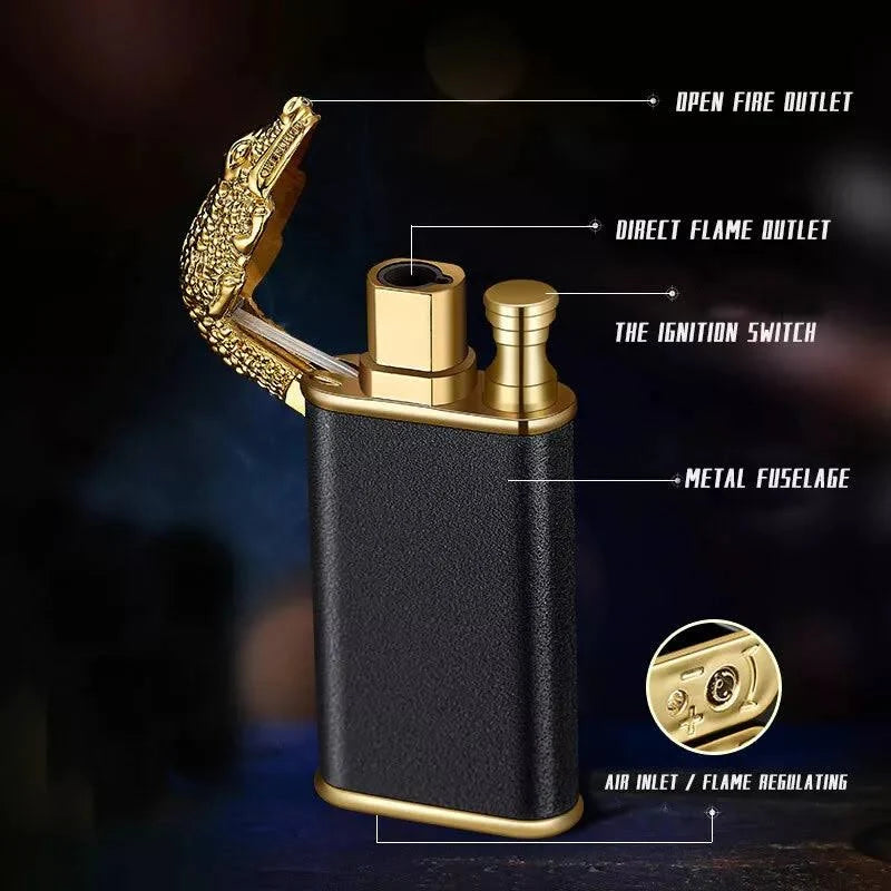 ZYOZ Double Flame Jet Lighter – Refillable, Dual Arc Design for Adventure, Cigar & Camping | Metal Torch with Blue Fire for Cool Lighting