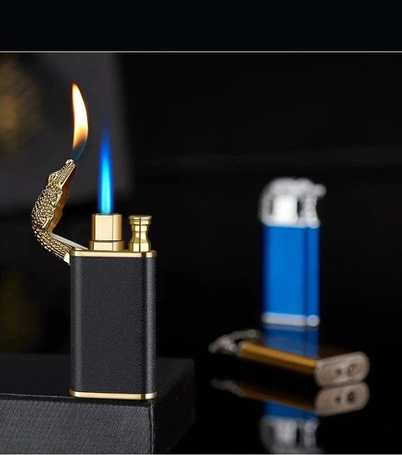 ZYOZ Double Flame Jet Lighter – Refillable, Dual Arc Design for Adventure, Cigar & Camping | Metal Torch with Blue Fire for Cool Lighting Main image