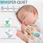 Baby Nail Trimmer New Born with Lights | Electric Baby Nail Cutter 0-6 Months with Multiple Filer Heads Adjustment | New Born Baby Products, Pack of 1