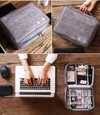 Universal Travel Digital Accessories Organizer Storage Case Pouch Bag for Electronic Gadgets,Camera, Portable Charger, Cables, Earphone, Power Bank, Hard Drive, SD Card