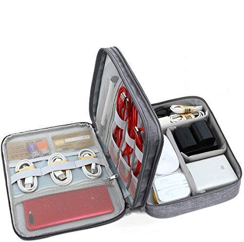 ZYOZ Universal Travel Digital Accessories Organizer Storage Case Pouch Bag for Electronic Gadgets,Camera, Portable Charger, Cables, Earphone, Power Bank, Hard Drive, SD Card Main image