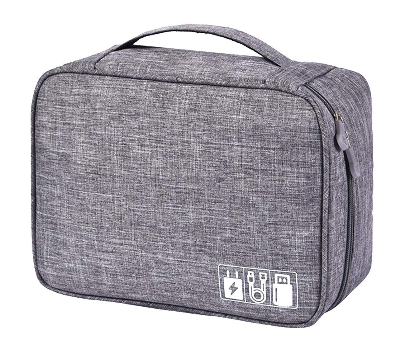ZYOZ Universal Travel Digital Accessories Organizer Storage Case Pouch Bag for Electronic Gadgets,Camera, Portable Charger, Cables, Earphone, Power Bank, Hard Drive, SD Card Secondary image