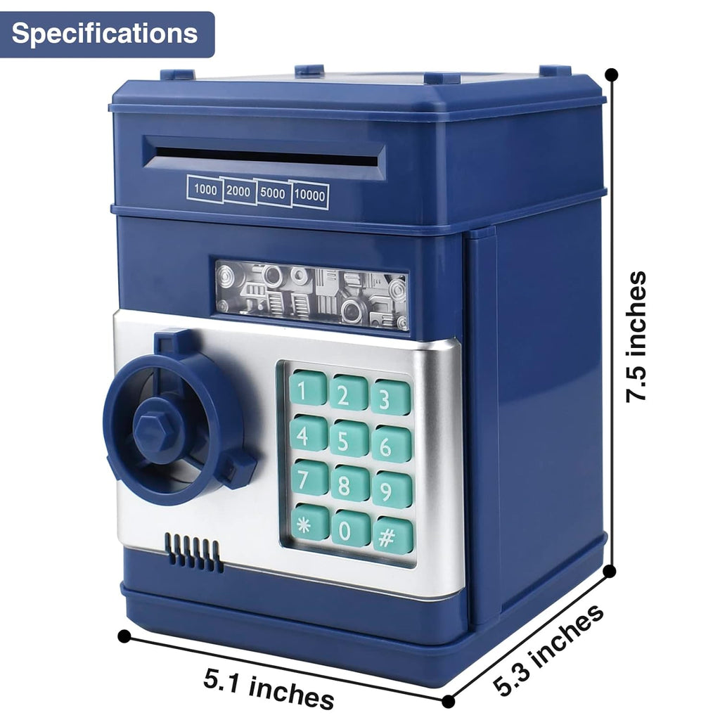 Piggy Bank Electronic Mini ATM for Kids Toy, Safe Money Saving Box Coin Banks Password Code Lock for Children, Boys Girls Ideal Gift