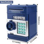 Piggy Bank Electronic Mini ATM for Kids Toy, Safe Money Saving Box Coin Banks Password Code Lock for Children, Boys Girls Ideal Gift