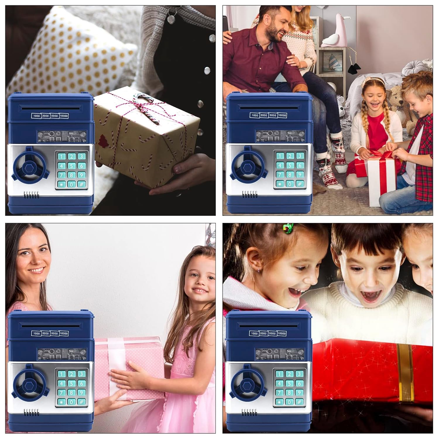 Piggy Bank Electronic Mini ATM for Kids Toy, Safe Money Saving Box Coin Banks Password Code Lock for Children, Boys Girls Ideal Gift