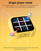 Electronic Tic Tac Toe Game, Handheld Digital Tic Tac Toe Bolt Game with Silent Mode, Portable Learing Toy Gift for Kids & Adults, Blue