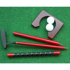 Executive Mini Golf Game – Wooden Desktop Golf Set with Travel Case for Office & Home Brown