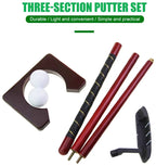 Executive Mini Golf Game – Wooden Desktop Golf Set with Travel Case for Office & Home Brown