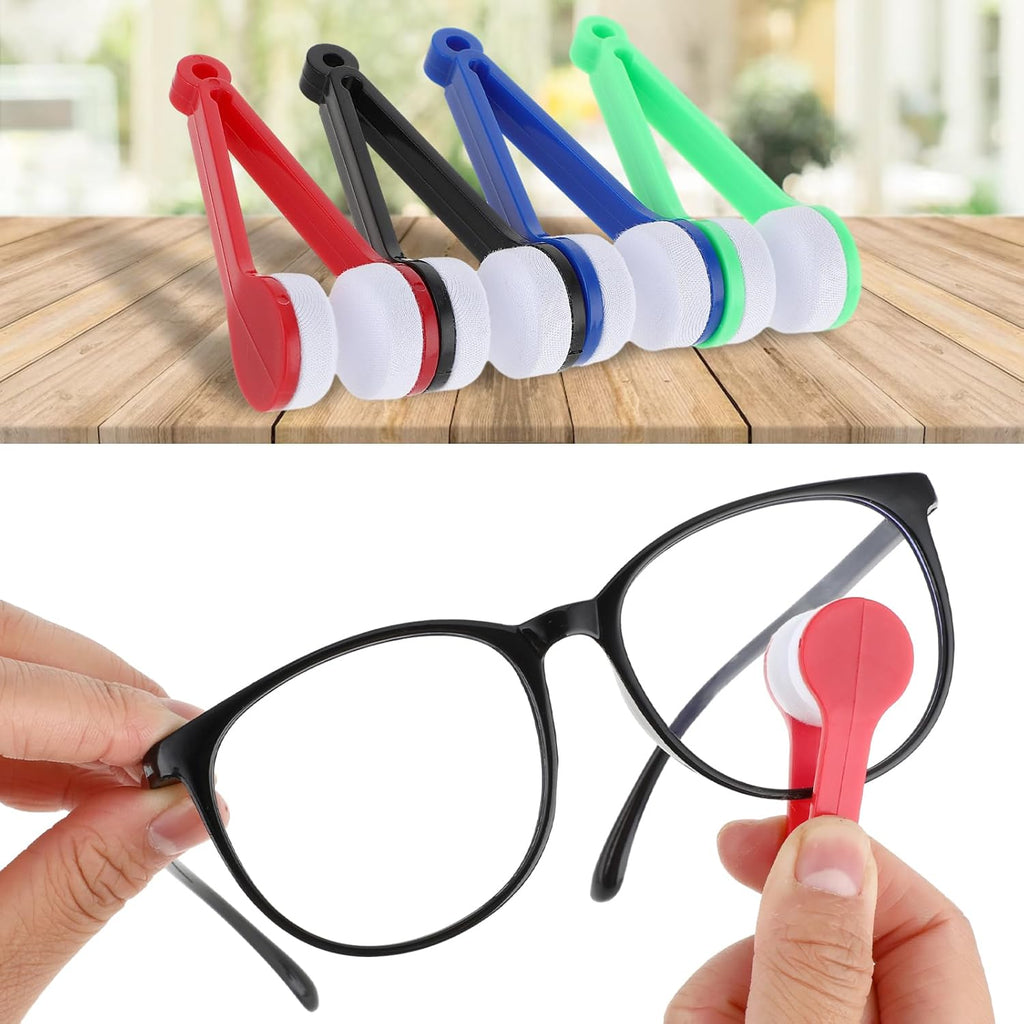 ZYOZ Sun Glasses Eyeglass Cleaning Soft Brush Tool Mini Microfiber Portable Sunglasses Spectacles Cleaner Cleaning Clip-4 Pieces