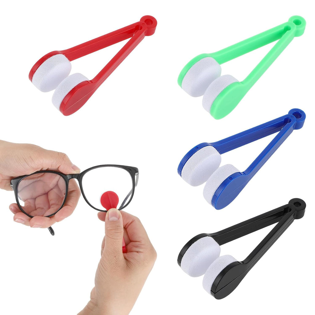 ZYOZ Sun Glasses Eyeglass Cleaning Soft Brush Tool Mini Microfiber Portable Sunglasses Spectacles Cleaner Cleaning Clip-4 Pieces