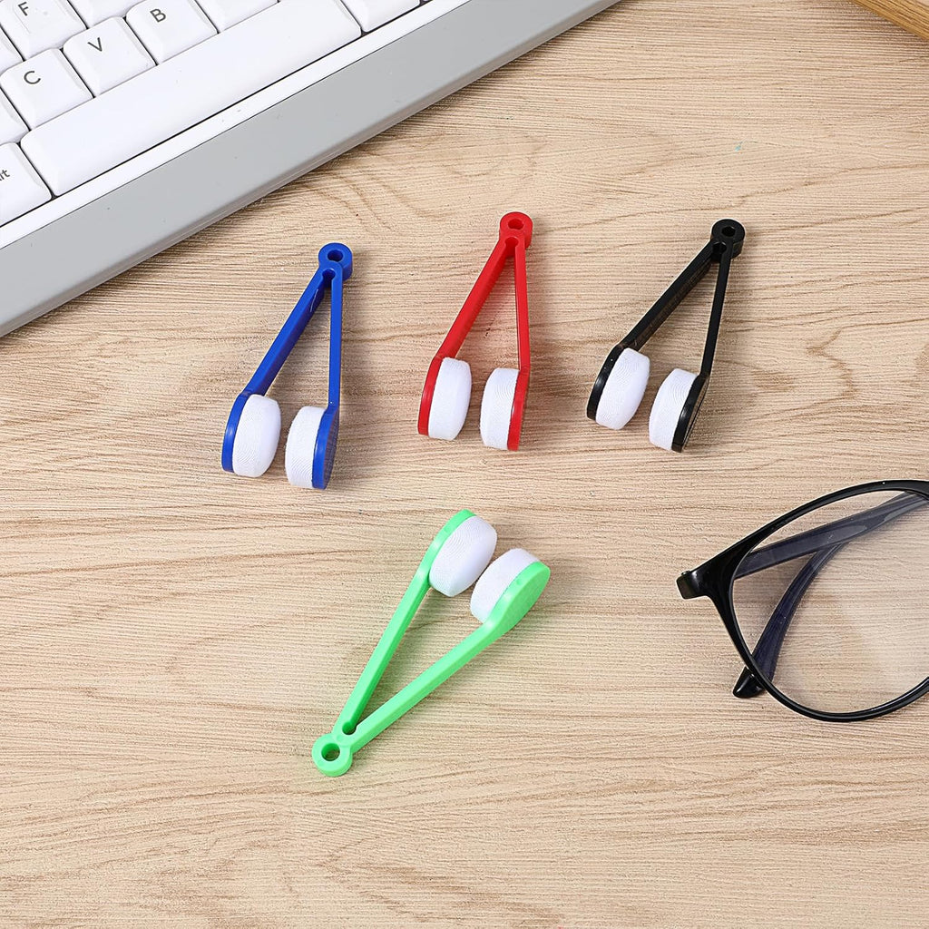 ZYOZ Sun Glasses Eyeglass Cleaning Soft Brush Tool Mini Microfiber Portable Sunglasses Spectacles Cleaner Cleaning Clip-4 Pieces