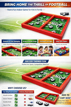 Fast String Puck Game, Football Soccer Theme Table Game with Red Frame and Game Pieces