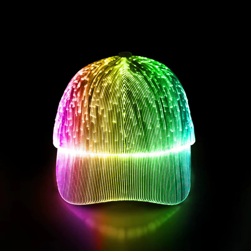 LED Hat Light up Baseball Cap 7 Colors Luminous LED Light Baseball Cap Flash Glow Hat Fiber Optic Cap for Men Women Glow in Dark Party Supplies Main image