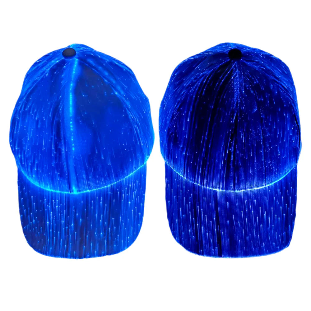 LED Hat Light up Baseball Cap 7 Colors Luminous LED Light Baseball Cap Flash Glow Hat Fiber Optic Cap for Men Women Glow in Dark Party Supplies Secondary image