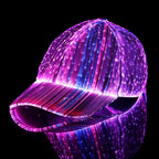 LED Hat Light up Baseball Cap 7 Colors Luminous LED Light Baseball Cap Flash Glow Hat Fiber Optic Cap for Men Women Glow in Dark Party Supplies