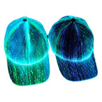 LED Hat Light up Baseball Cap 7 Colors Luminous LED Light Baseball Cap Flash Glow Hat Fiber Optic Cap for Men Women Glow in Dark Party Supplies