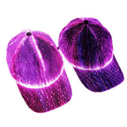 LED Hat Light up Baseball Cap 7 Colors Luminous LED Light Baseball Cap Flash Glow Hat Fiber Optic Cap for Men Women Glow in Dark Party Supplies