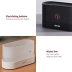 Aromatherapy Flame Light Quiet Mist Humidifiers Aroma Air Diffusers with Auto Shut-Off Protection Mini Flame Light Humidifier Atomization Auto Shut Off Night Light USB Humidifier