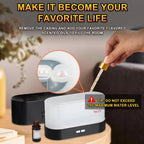 Aromatherapy Flame Light Quiet Mist Humidifiers Aroma Air Diffusers with Auto Shut-Off Protection Mini Flame Light Humidifier Atomization Auto Shut Off Night Light USB Humidifier