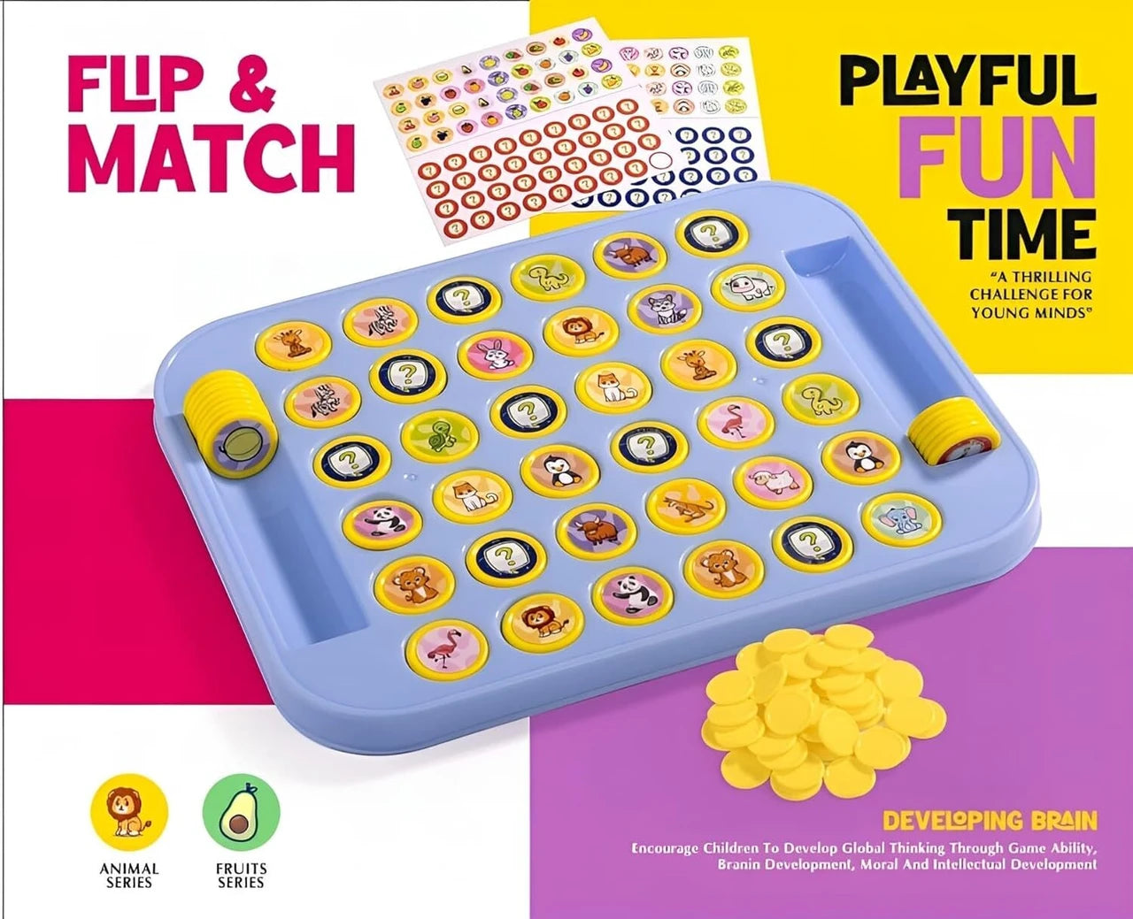 Flip Memory Game Flip Board Matching Game Blue