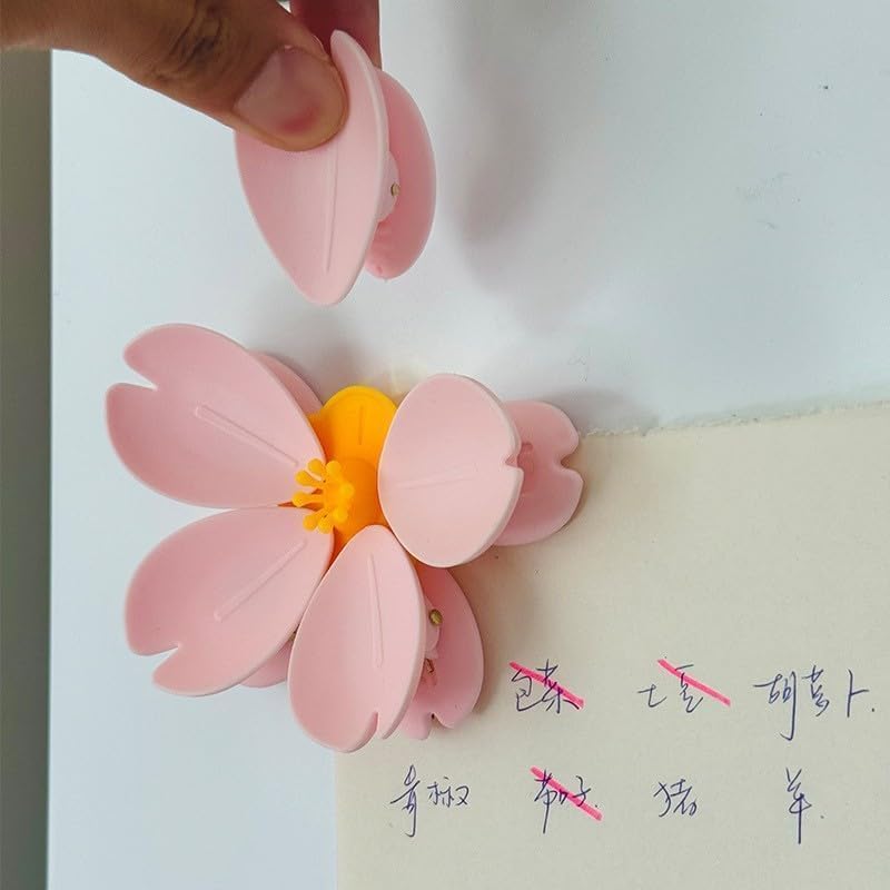 Flower-Shaped Magnetic Food Bag Clip 1 PCS | Reusable Snack & Chip Sealer | Decorative Floral Refrigerator Magnet | Kitchen & Office Storage Gadget for Fresh Food Sealing