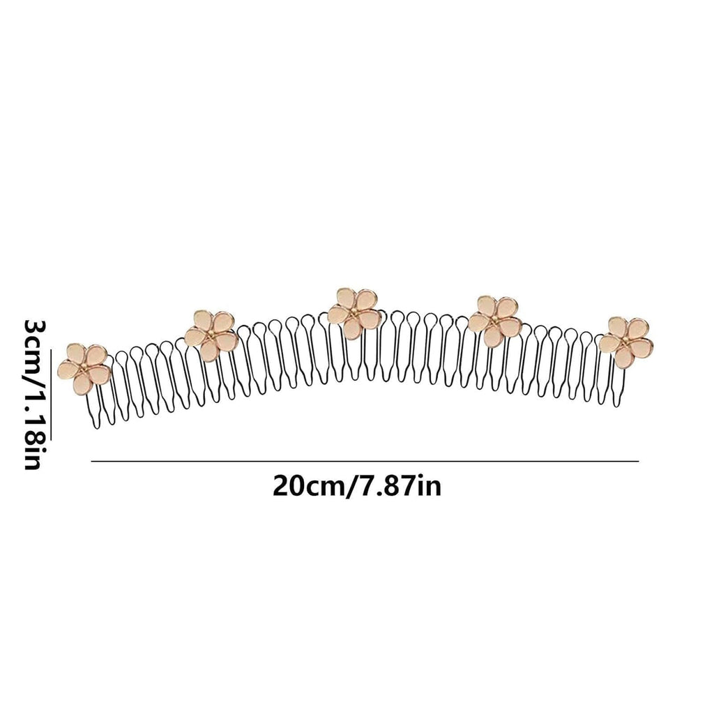 Stretchable Invisible Flower Hair Comb, U Shape Finishing Fixer, Cute Bun Holder Styling Accessory,