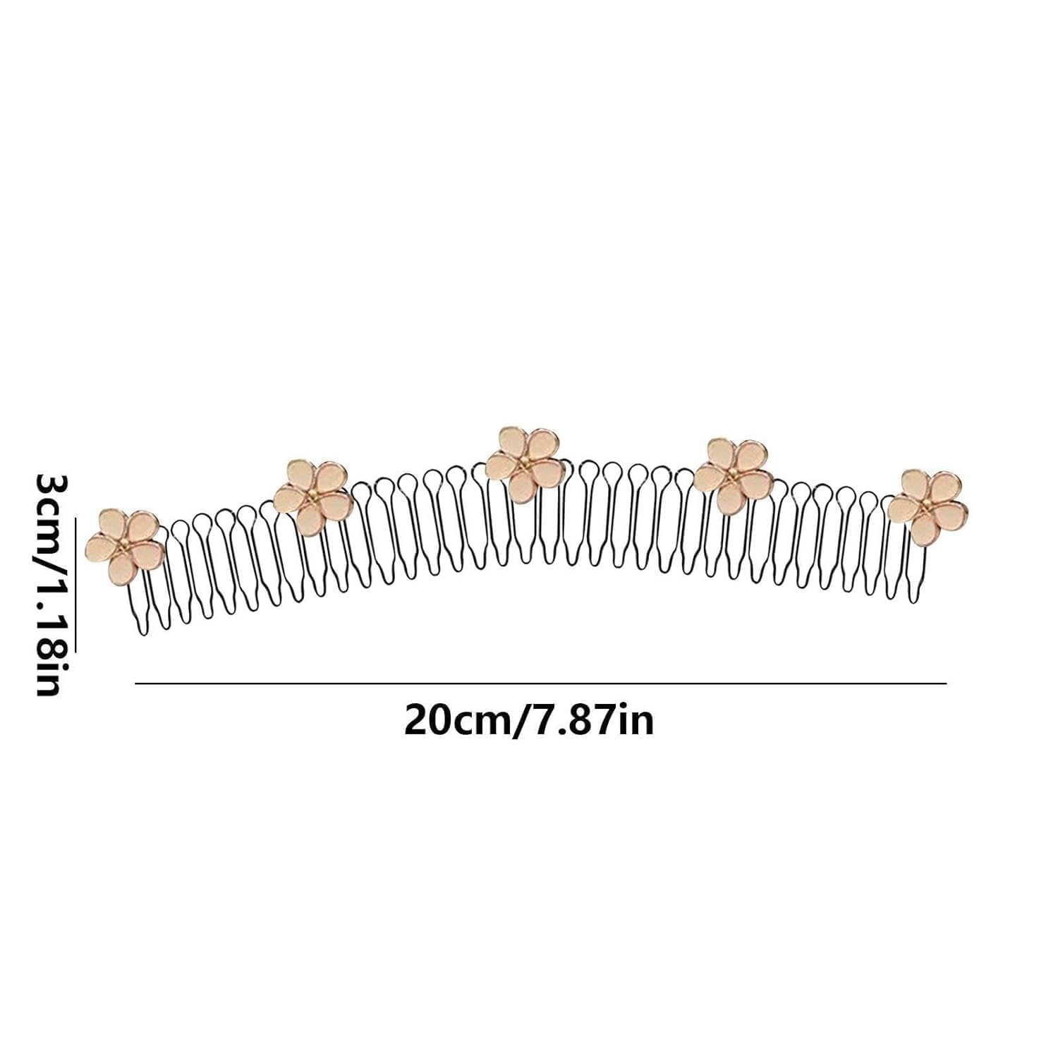 Stretchable Invisible Flower Hair Comb, U Shape Finishing Fixer, Cute Bun Holder Styling Accessory,