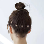 Stretchable Invisible Flower Hair Comb, U Shape Finishing Fixer, Cute Bun Holder Styling Accessory,