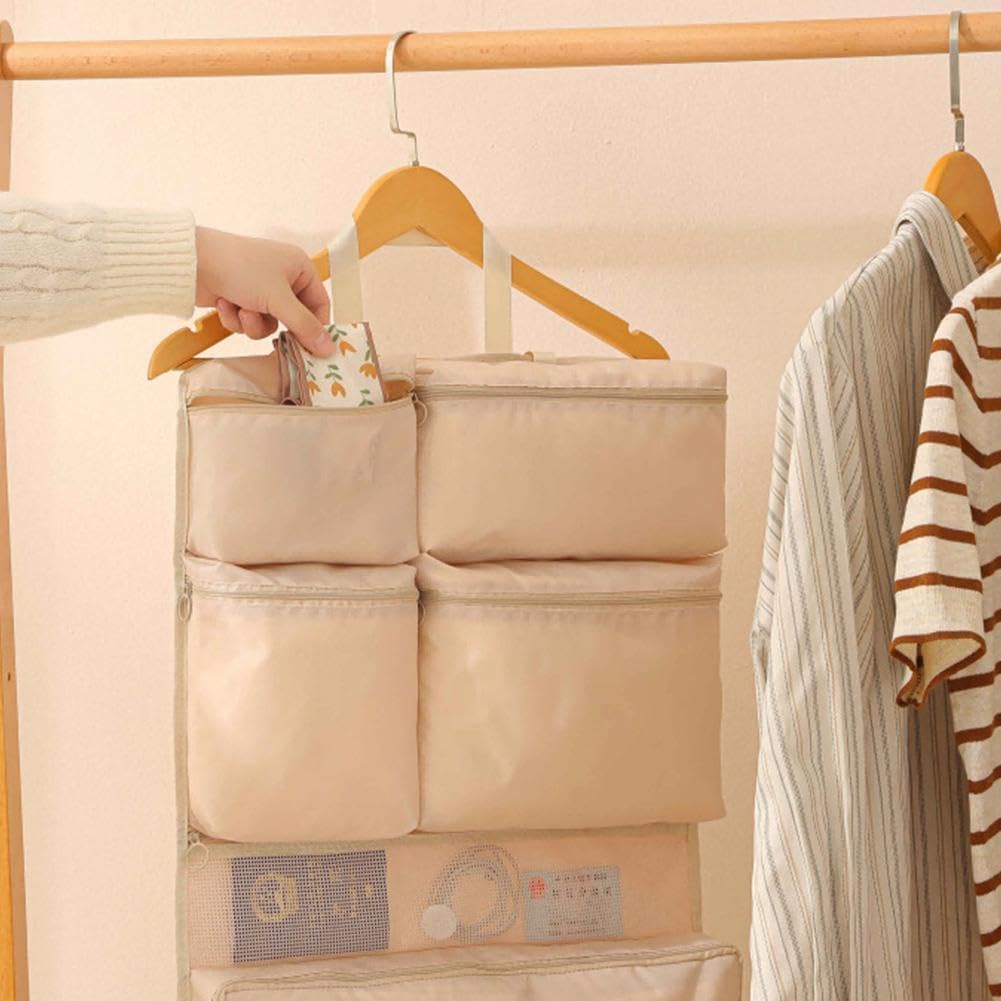 Foldable Hanging Bag, Travel Clothing Storage Bag, Luggage Packing Organizers, Storage Hanging Bags with Pockets, Multifunctional Wall-Mount Organizer for Travel & Home