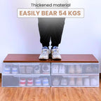 Clear Foldable Shoe Bag | Shoe Box Organizer | Transparent Shoe Rack | Dustproof Shoe Cover | Space-Saving Sneaker Box | Foldable & Easy to Clean | Storage Organizer Rack (1, Big)