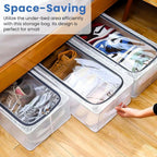 Clear Foldable Shoe Bag | Shoe Box Organizer | Transparent Shoe Rack | Dustproof Shoe Cover | Space-Saving Sneaker Box | Foldable & Easy to Clean | Storage Organizer Rack (1, Big)