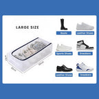 Clear Foldable Shoe Bag | Shoe Box Organizer | Transparent Shoe Rack | Dustproof Shoe Cover | Space-Saving Sneaker Box | Foldable & Easy to Clean | Storage Organizer Rack (1, Big)