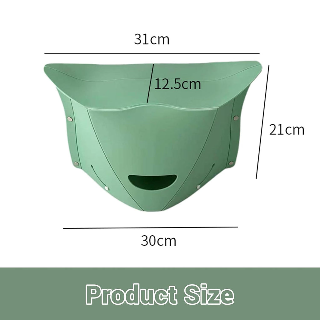 Multifunctional Foldable Stool & Collapsible Shopping & Fruit Basket for Camping, Fishing, Queueing, and Travel