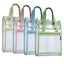 ZYOZ A4 Vertical File Holder Bag with Handle, Transparent Document Organizer Folder, Plastic File Storage with Zipper for Office, School & Exams(random colour)