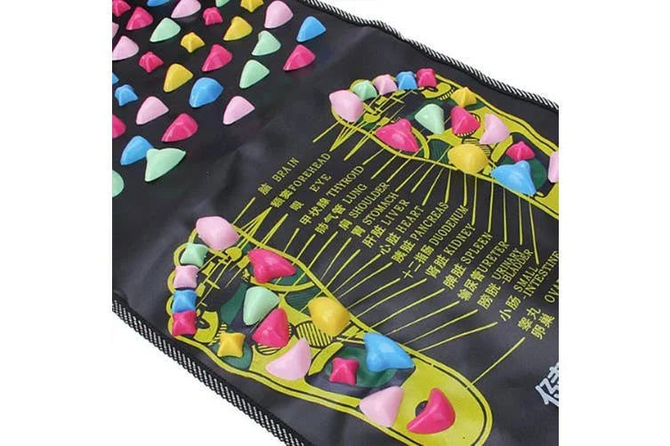 Foot Massage Mat Reflexology Walk Stone Road Foot Massage Acupoint Mat for Acupressure Relaxes Massage Mat for Long Sitting Elderly Students and Office Workers