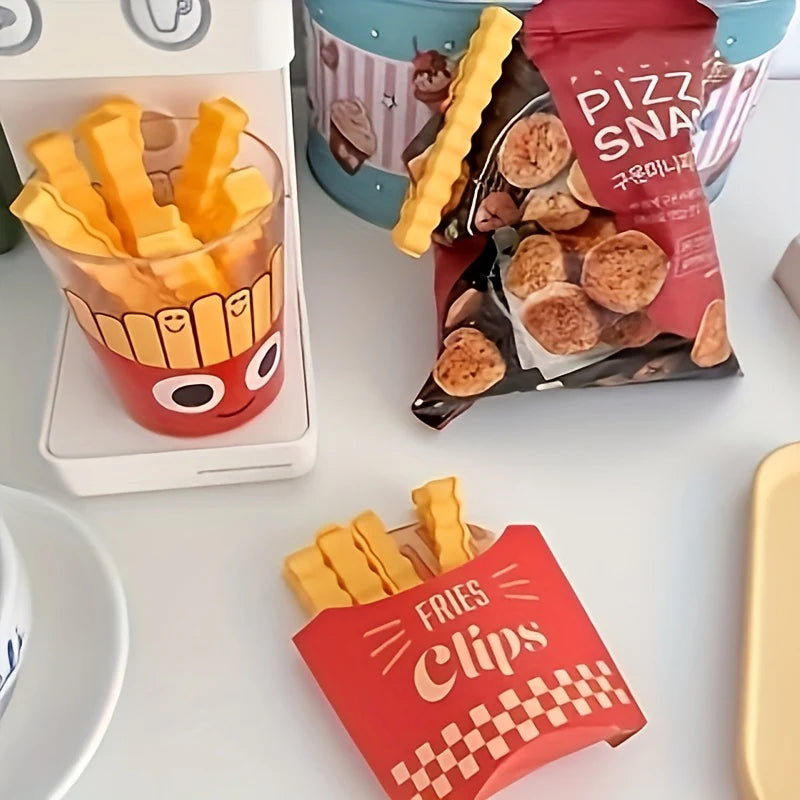 ZYOZ French Fries Shape Sealing Clip, Plastic Clips with Magnetic Hard Paper Box - Home & Kitchen Secondary image