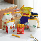 French Fries Shape Sealing Clip, Plastic Clips with Magnetic Hard Paper Box - Home & Kitchen