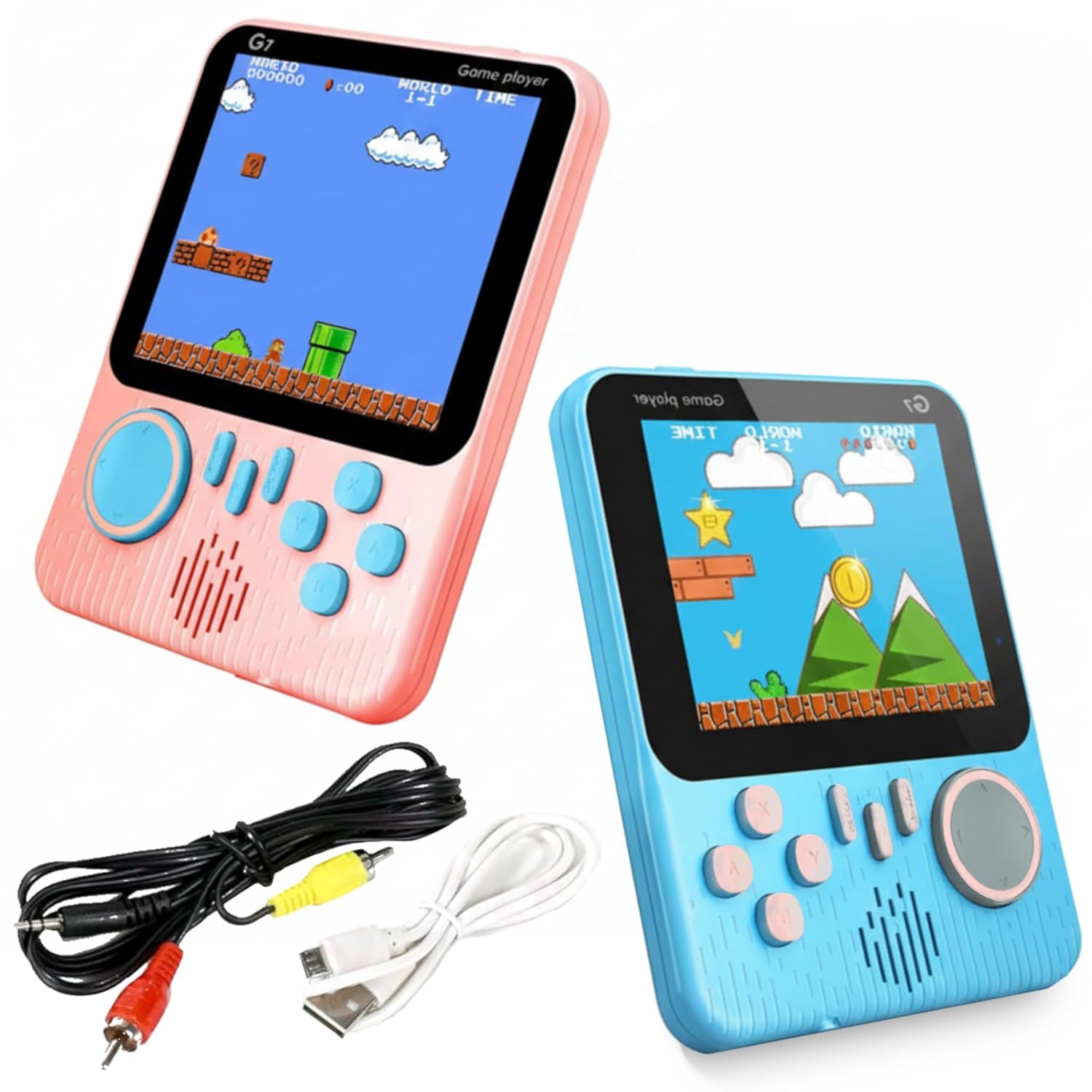 G7 Retro Game Console Handheld Gaming Console for Kids & Adults|| 666-In-1 Built-in Classic Video Games| Portable Gaming Console| Rechargeable Game Console for Boys 7-14 Years| Retro Game Box Main image
