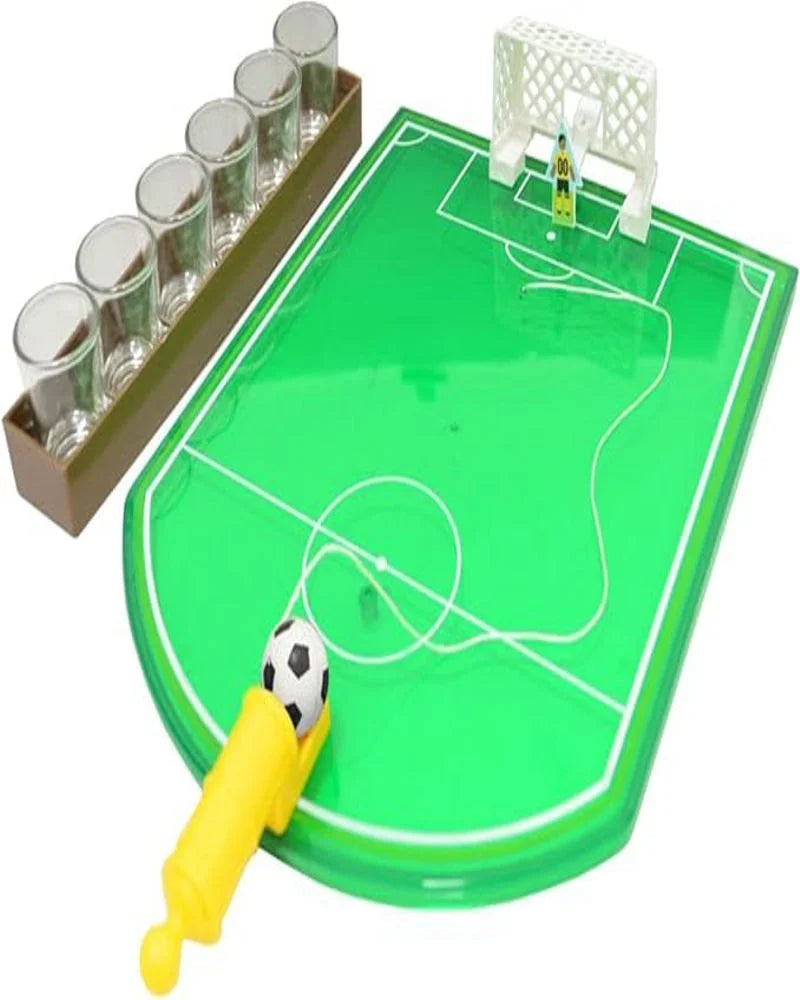 Soccer Drinking Board Game 11.81 X 9.45″, 6 Shot Glasses & Ball