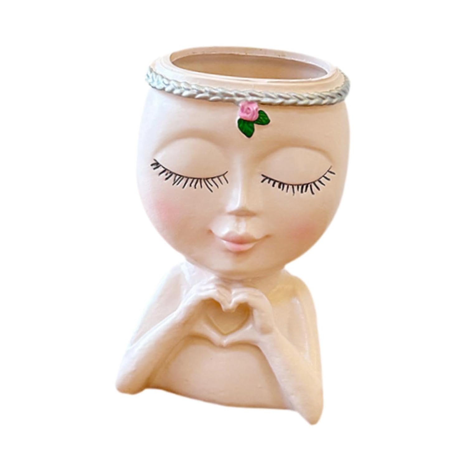 MAKE-UP BRUSH Holder Home Decoration Gift Desktop Organizer for Table Living Room Beige | Home & Garden | Household Supplies & Cleaning | Home Organization | Storage Boxes Secondary image