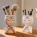 MAKE-UP BRUSH Holder Home Decoration Gift Desktop Organizer for Table Living Room Beige | Home & Garden | Household Supplies & Cleaning | Home Organization | Storage Boxes