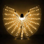 Belly Dance LED Angel Wings,Bar Belly Dance Light Up Stage Wear 360 Degrees Performance Props LED Wing for Women