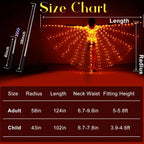 Belly Dance LED Angel Wings,Bar Belly Dance Light Up Stage Wear 360 Degrees Performance Props LED Wing for Women