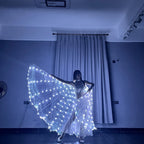 Belly Dance LED Angel Wings,Bar Belly Dance Light Up Stage Wear 360 Degrees Performance Props LED Wing for Women